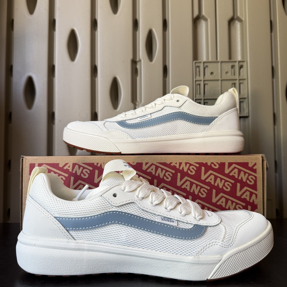 Vans Range EXP Men's Sneakers Shoes White Blue Chunky Lace Citadel Men's Size 9